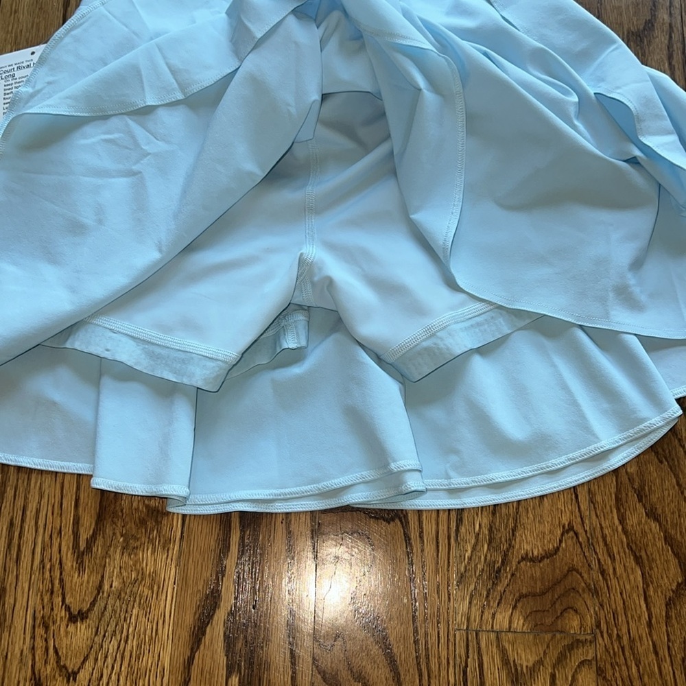 lululemon athletica Court Rival High-Rise Skirt Powder Blue PWBE Size 4 Long NWT - Picture 7 of 7